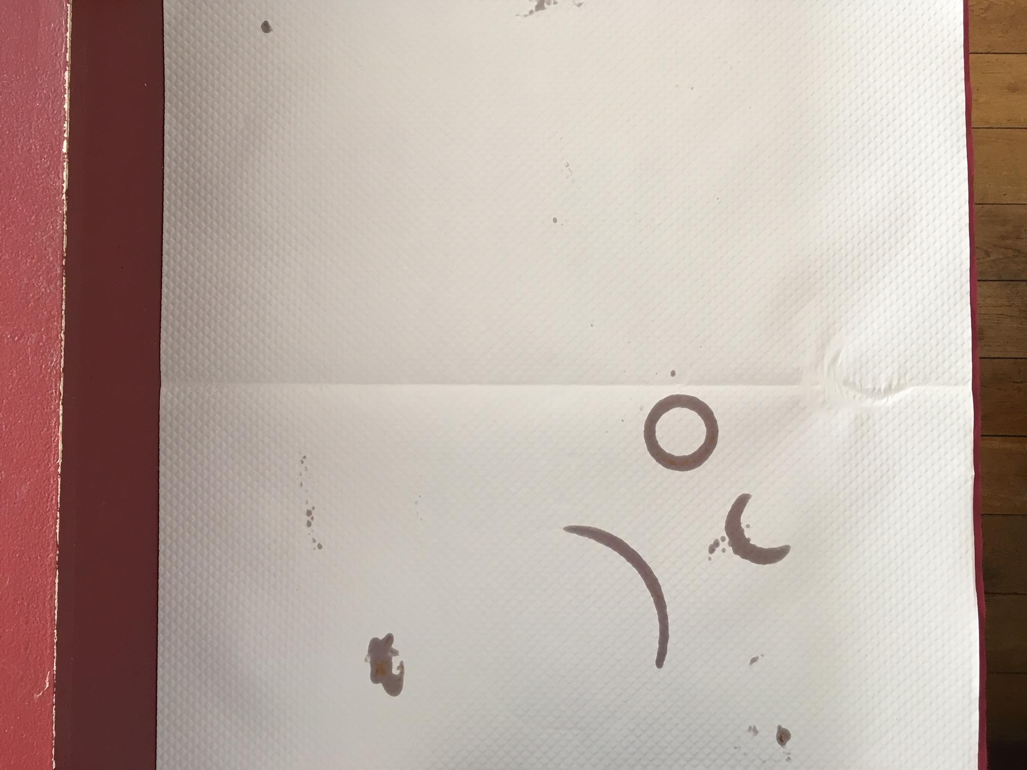 Dessin naturel formé sur le papier de table